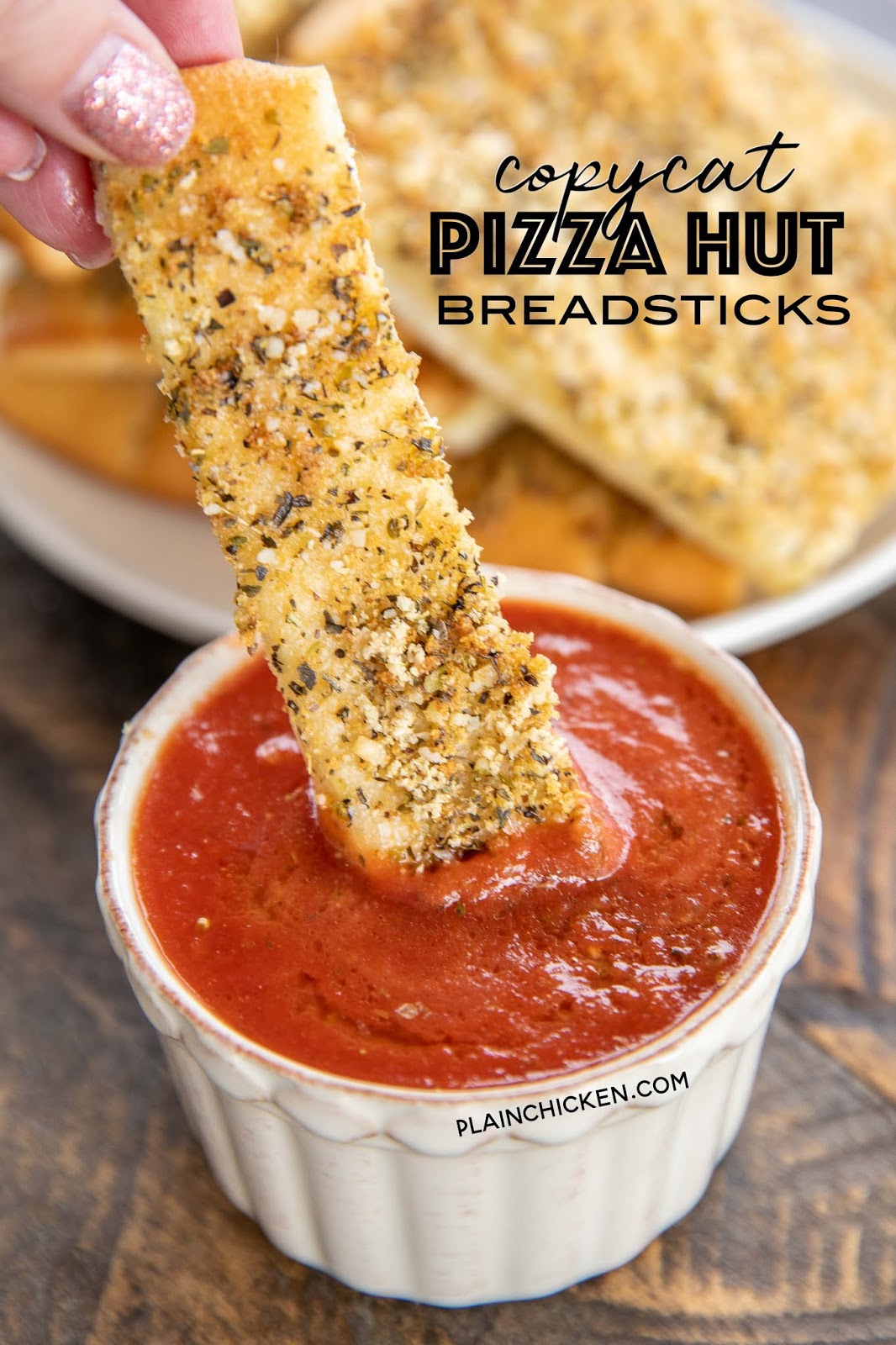 Copycat Pizza Hut Breadsticks Plain Chicken