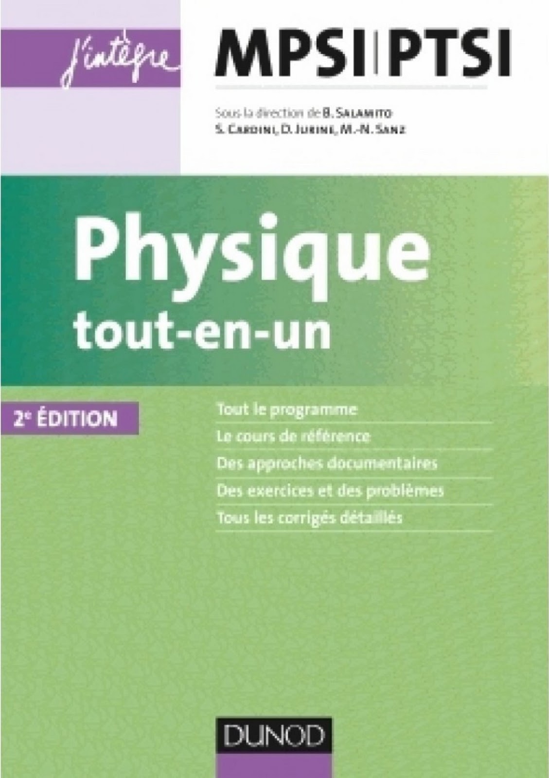 Physique MPSI PTSI Tout en un J’intègre Nouveau Programme