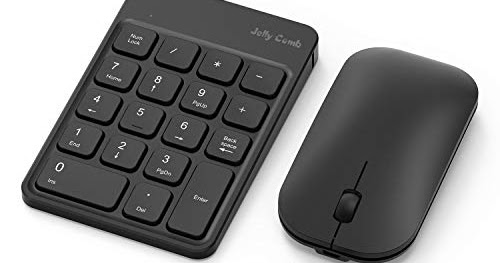 TRELC Mini 2.4G 18 Keys Number Pad Desktop Black PC Wireless Numeric Keypad Notebook Portable Silent Financial Accounting Numpad Number Keyboard Extensions for Laptop
