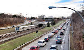 Eglinton West station and the Allen Expressway exit