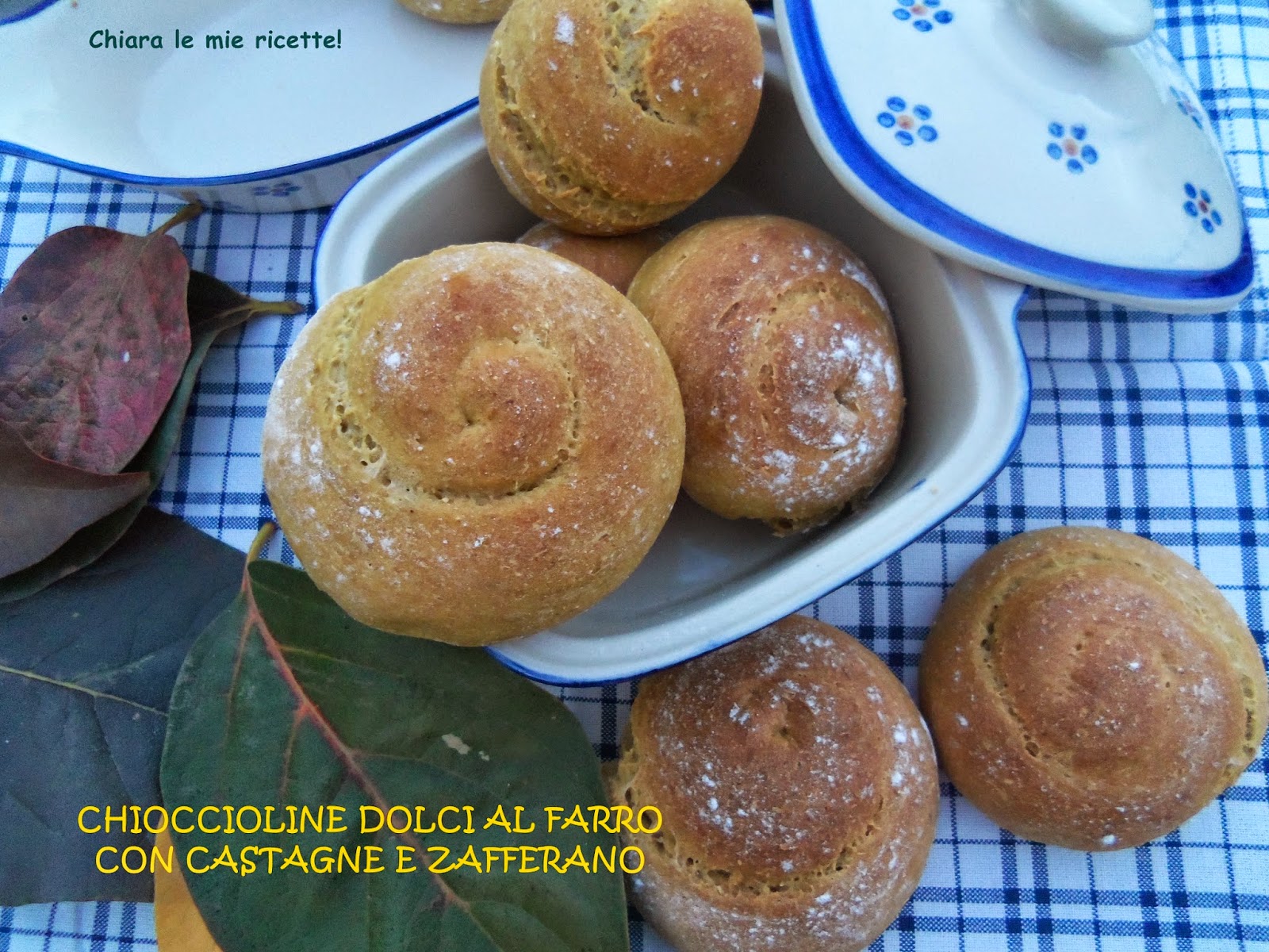 chioccioline dolci al farro con castagne e zafferano