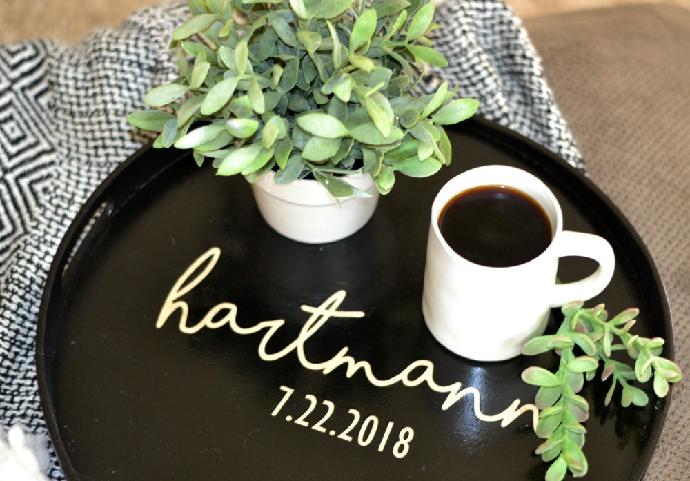 DIY Personalized Wedding Gift Tray