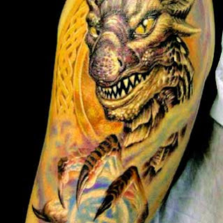 Tatuagens de dragão coloridas