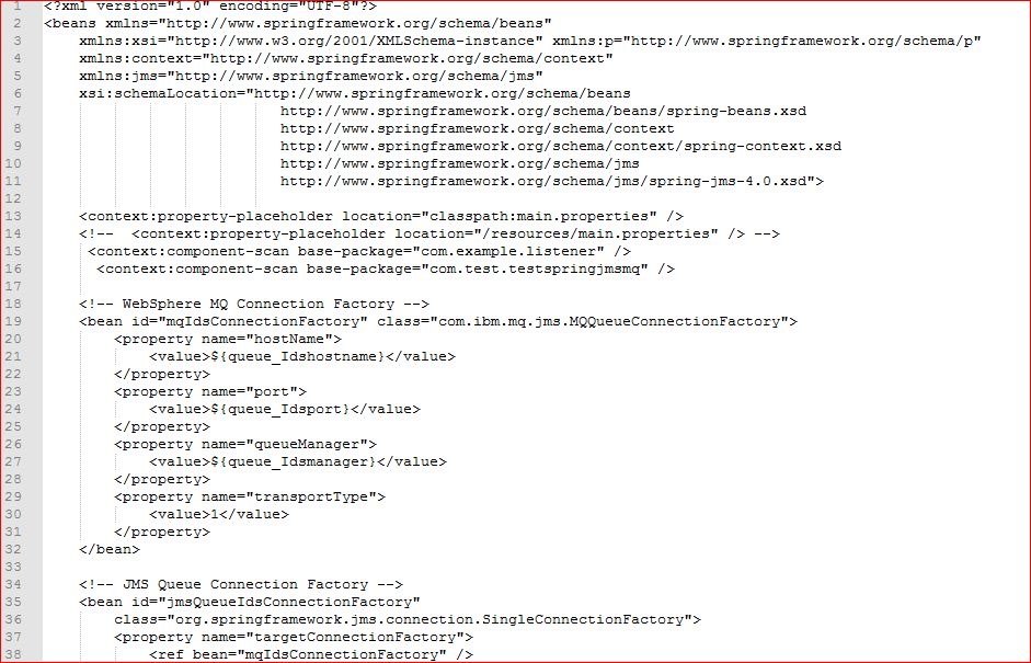 Spring jms code with ibm websphere mq example