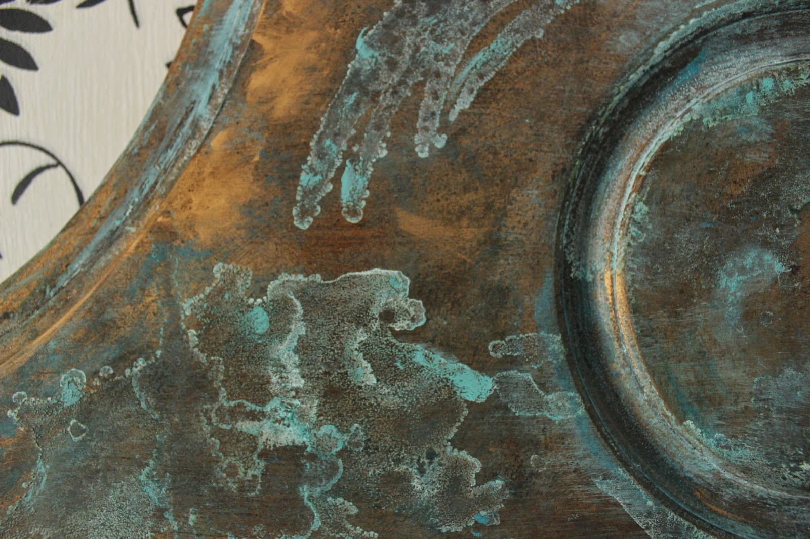 Retiqued by Rae Bond Fauxing a Verdigris Patina