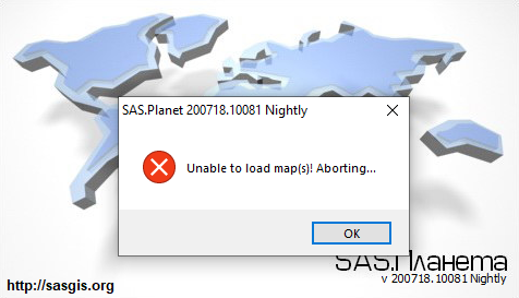 Fix Sas Planet Unable To Load Map S Aborting Problem Solved Gis English