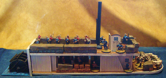 Rivals Colonial Miniatures: Redoubt Paddle Steamer completed