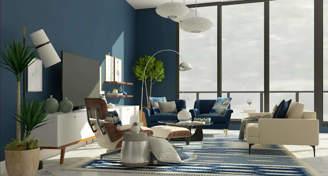 mid century modern living room design ideas