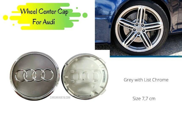 Grey Chrome Wheel Center Cap Size 77mm For Audi