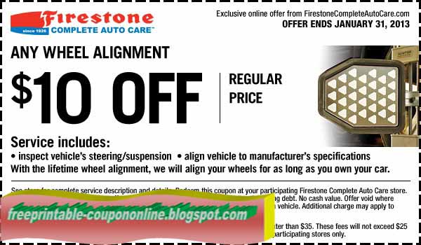 Firestone coupon 2018