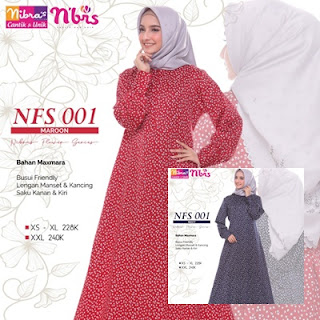 Koleksi Gamis Nibras Terbaru NFS 01