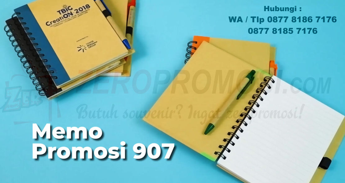 Jual Souvenir Memo Promosi Perusahaan 907, note promosi, agenda promosi, memo promosi, note seminar, souvenir memo, memo seminar