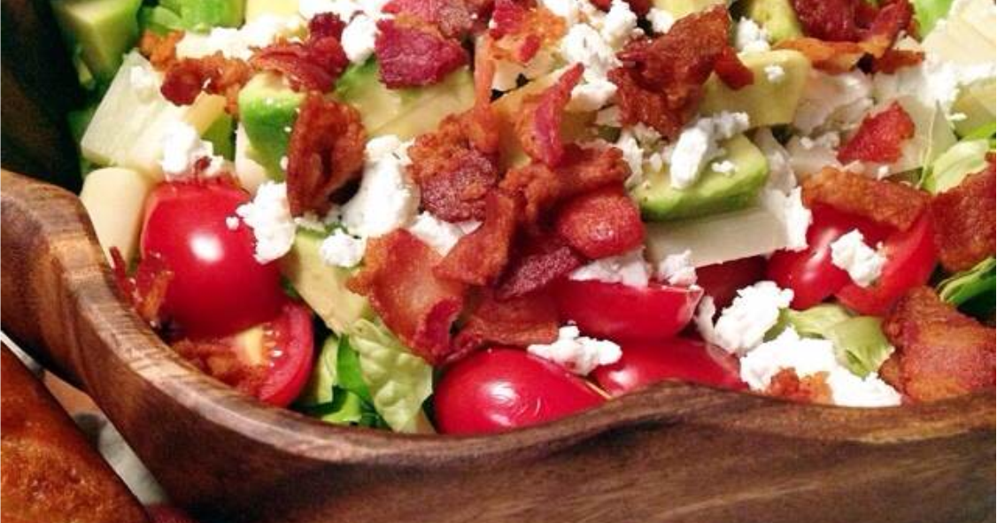 Euna Mae's : chop salad with goat, bacon & hearts of palm