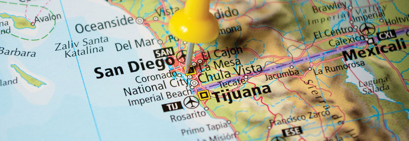 City map San Diego Tijuana