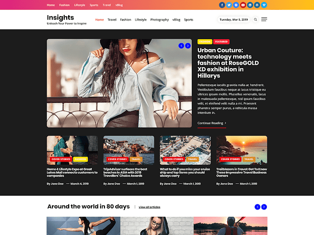 Wordpress Insights Blog Teması Wordpress Insights Blog Teması