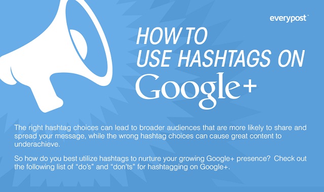 How to use Hashtags on Google+ #infographic - Visualistan