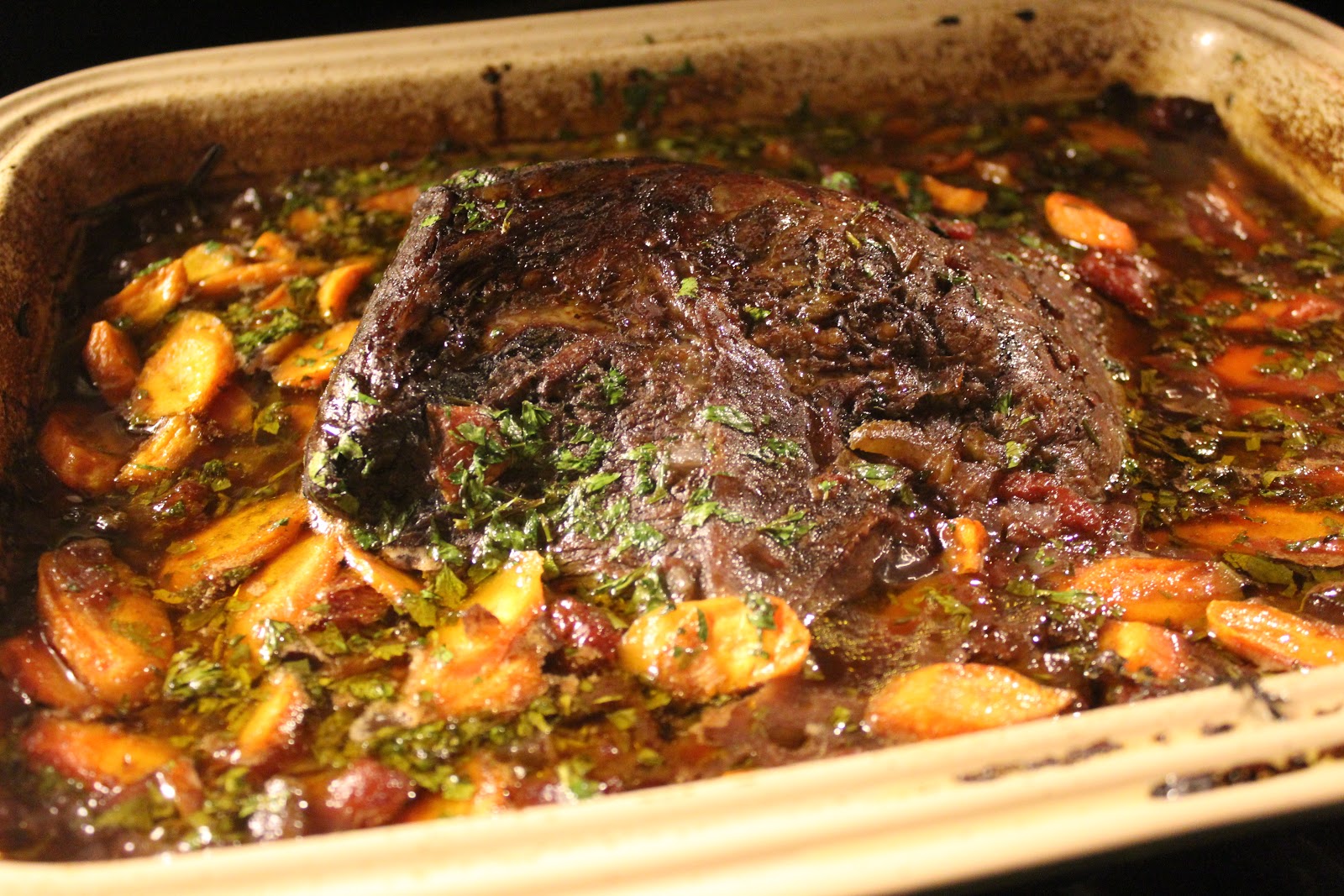 Delicious Dishings Trying Joan Nathan's Brisket Recipe