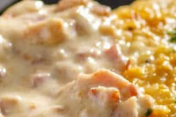 LOW CARB PARMESAN CHICKEN WITH CREAMY BACON SAUCE