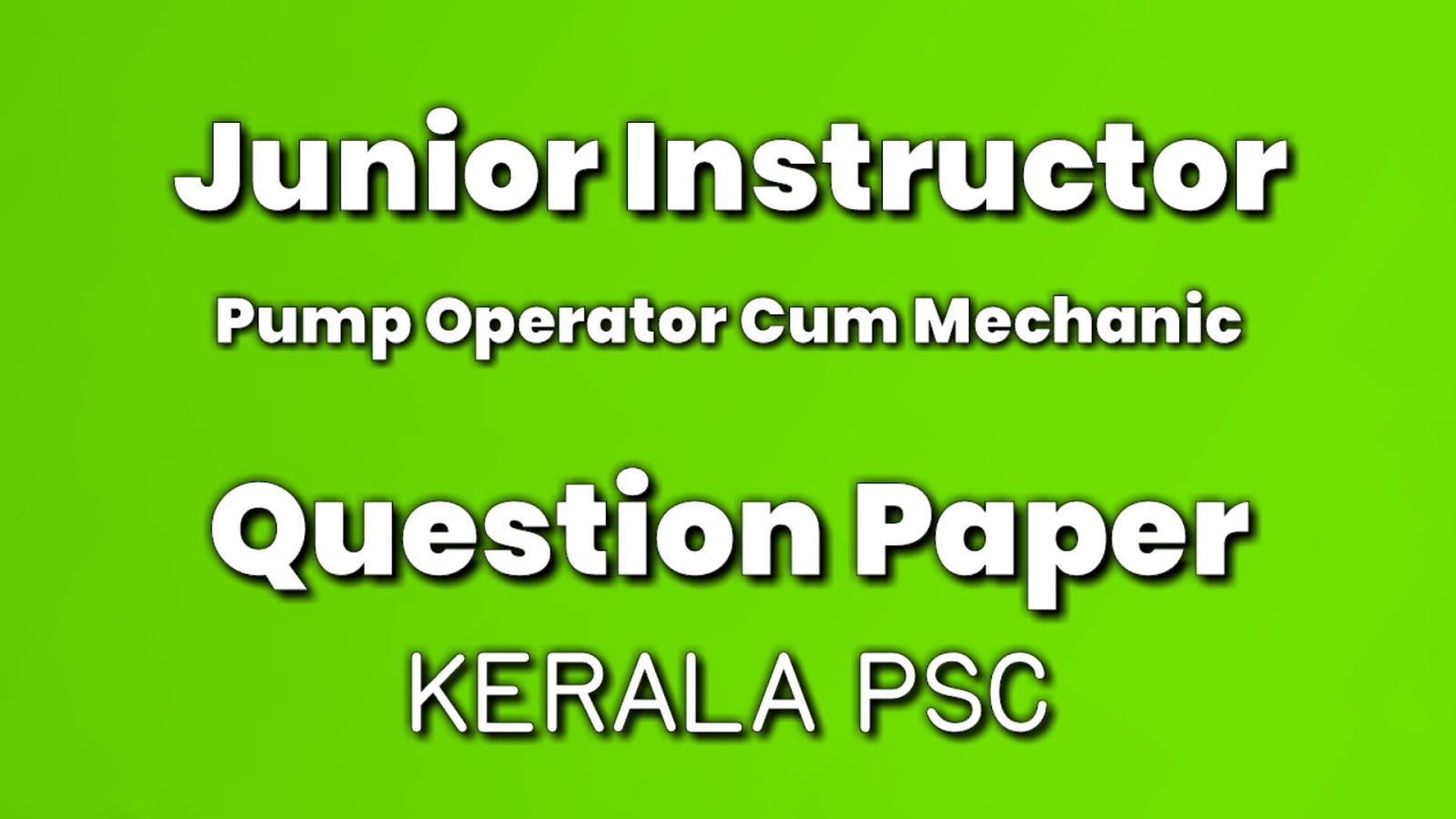 pump operator cum mechanic (tamil)