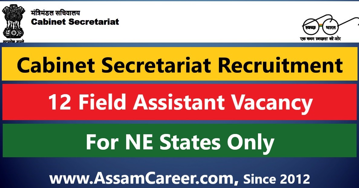 Secretariat Recruitment 2020 Apply for 12 Field Assistant