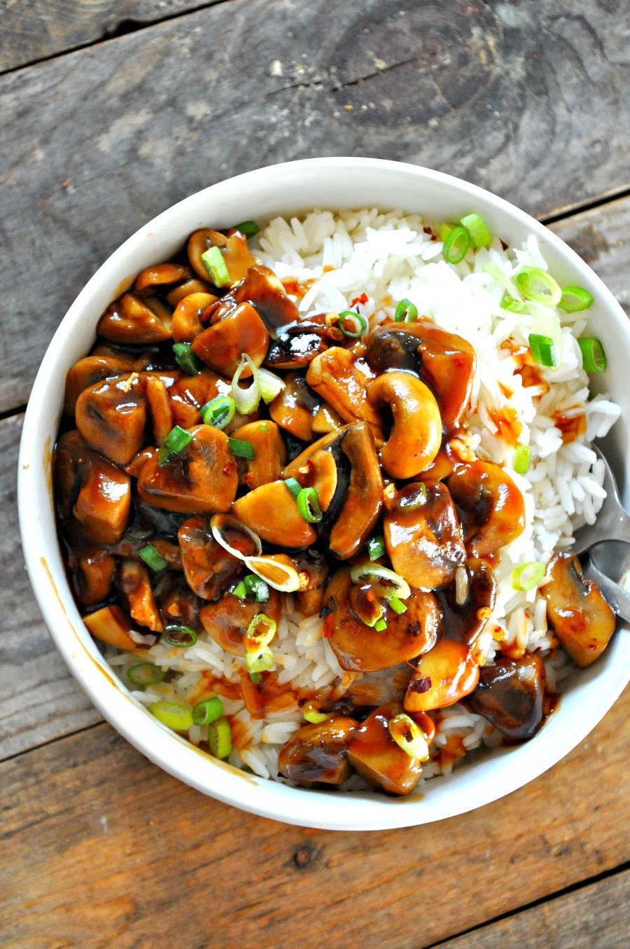 Vegan Bourbon Mushrooms and Rice FOOD AND DRINK