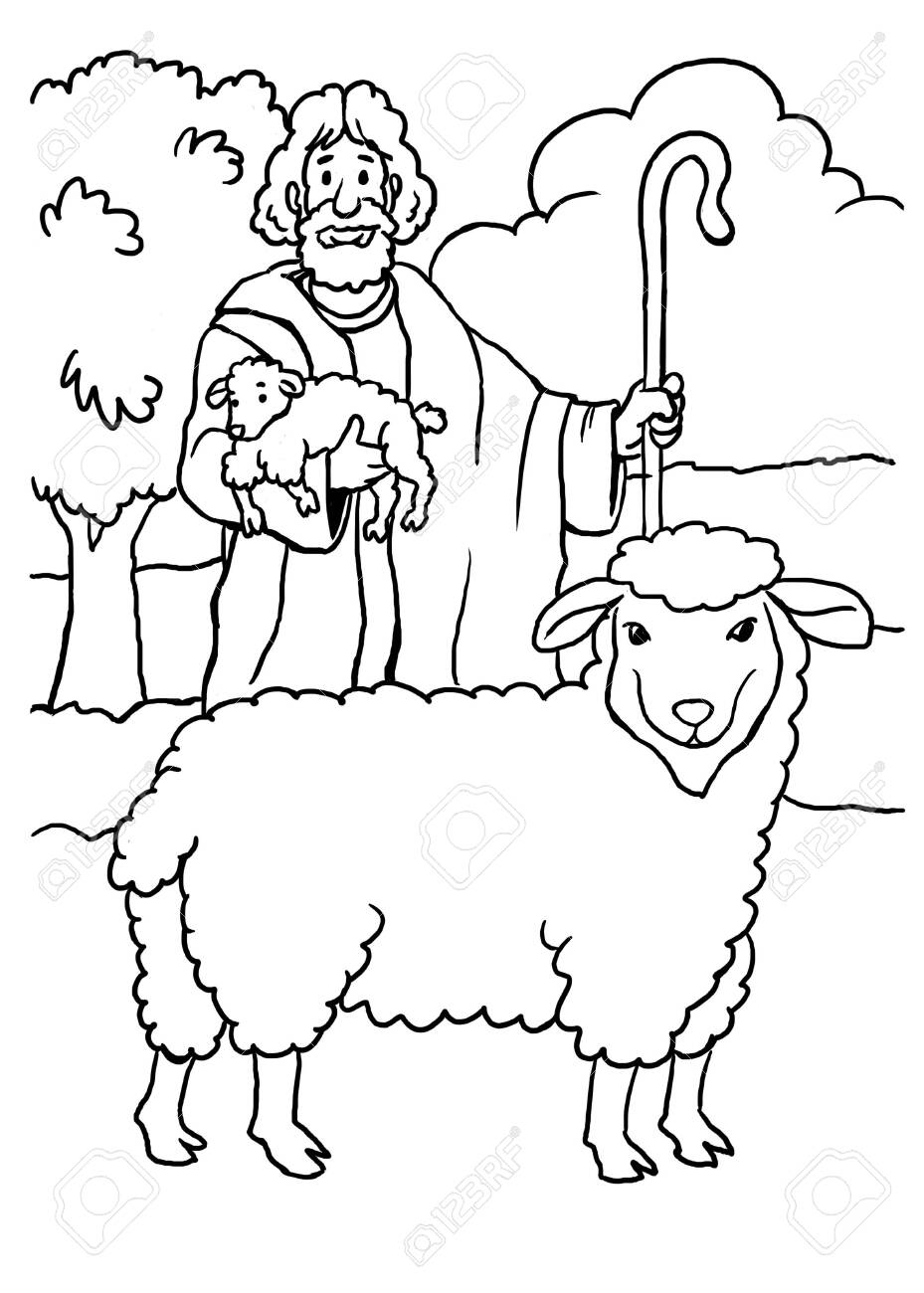Jesus The Good Shepherd Coloring - Coloring Page Of Jesus As The Good Shepherd Stock Photo Picture Pages Free Image Inspirations Stephenbenedictdyson