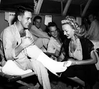 Carole Landis With Injured Soldiers