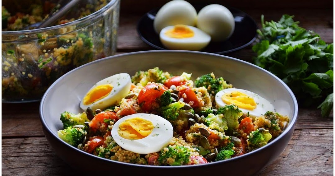Quinoa - Eiersalat mit Brokkoli