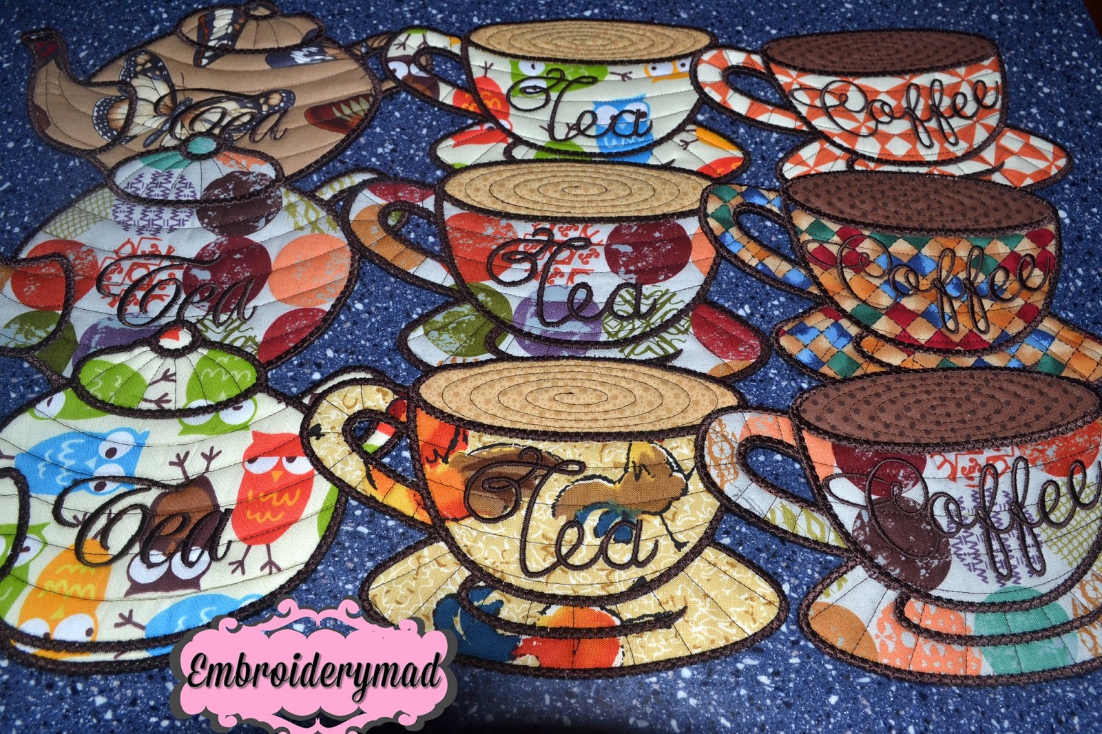 Embroiderymad: Drink Coasters.......