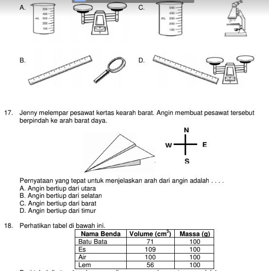 Download Soal Pilihan Ganda Pg Dan Isian Singkat Osn Sd Mi Bidang Ipa Garpedia