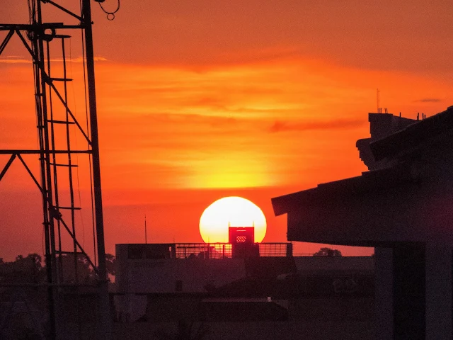 Sunset over Siem Reap Cambodia