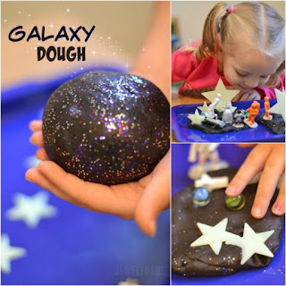 DIY Galaxy dough for kids- this stuff is so cool!
