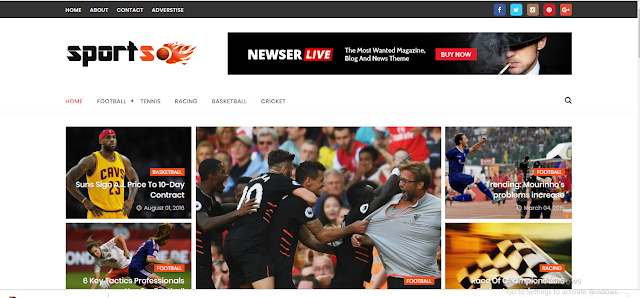 Sports Mag Blogger Template