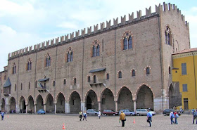 The facade of the Palazzo Ducale in Mantua, which was the palace of the Gonzagas between 1328 and 1707