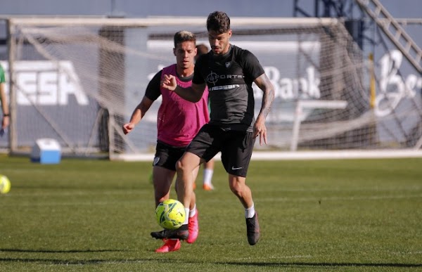 El Málaga entrenó hoy en el Anexo despuéa de la victoria copera