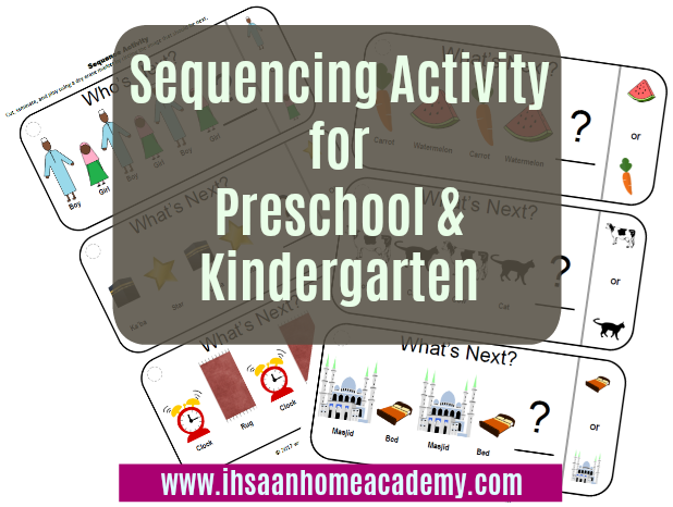 FREE Kindergarten Printables ~ Ihsaan Home Academy