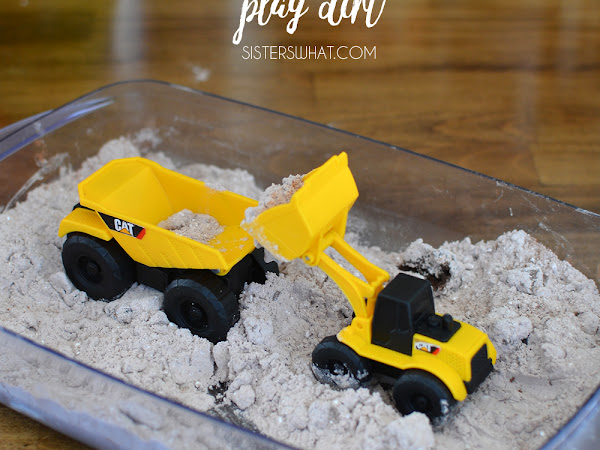 Edible Chocolate Play Dirt and Mini Plastic Trucks 