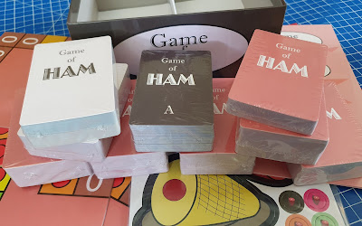 Game of HAM Adult Party Game box contents