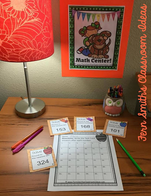 Fern Smith's Classroom Ideas Resources for Teaching Rounding to the Nearest Ten or Hundred at TpT, TeacherspayTeachers.