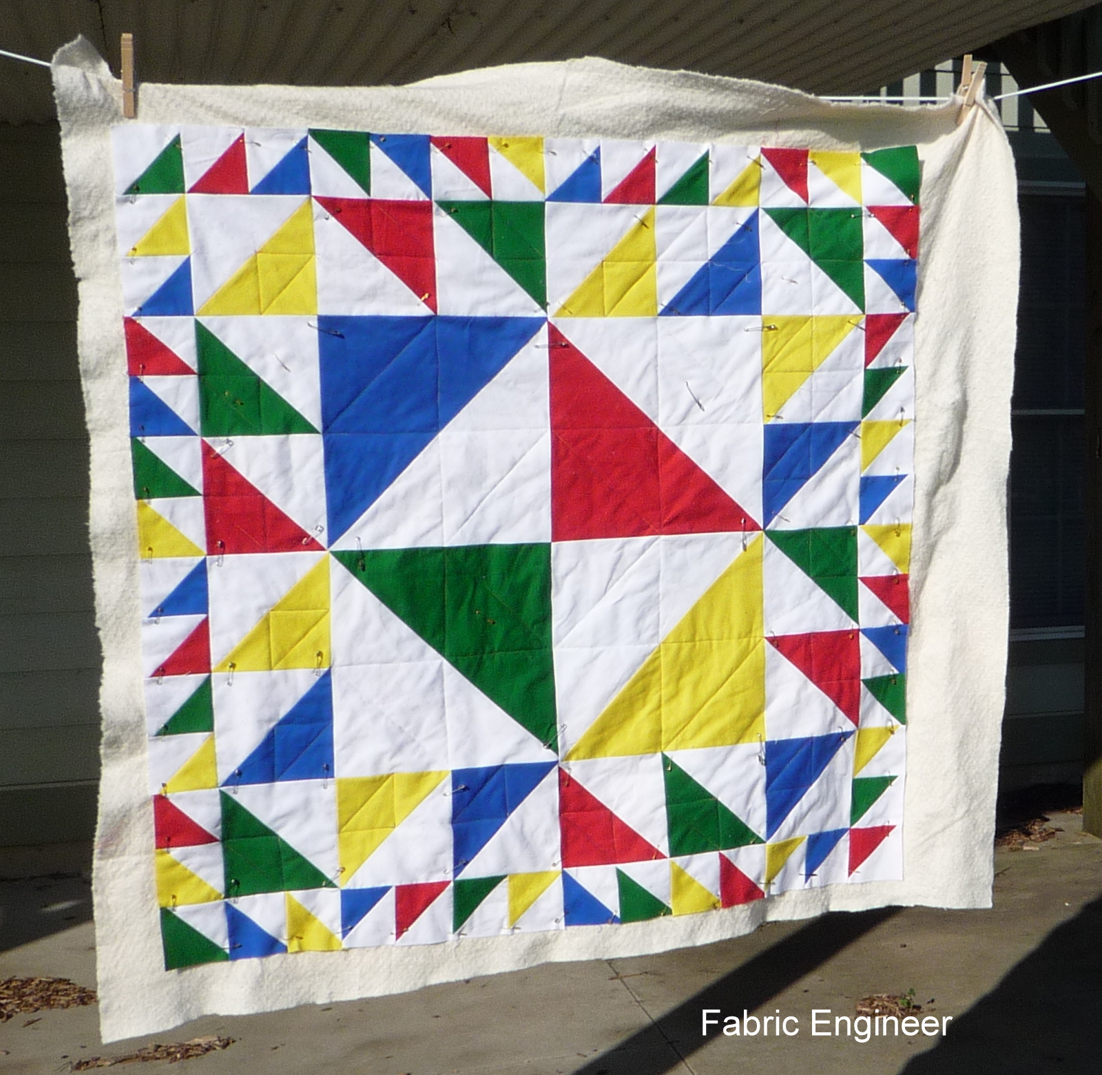 Fabric Engineer Quilt 13 clothesline