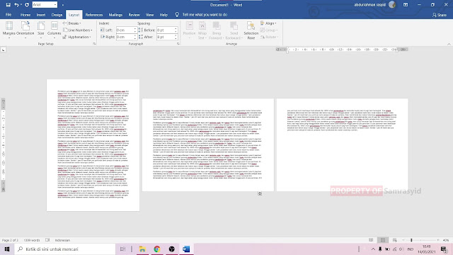 Cara Mengatur Landscape dan Potrait dalam satu file di Microsoft Word