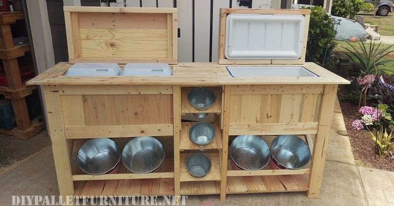 Mueblesdepalets.net: Nevera y bar exterior de palets
