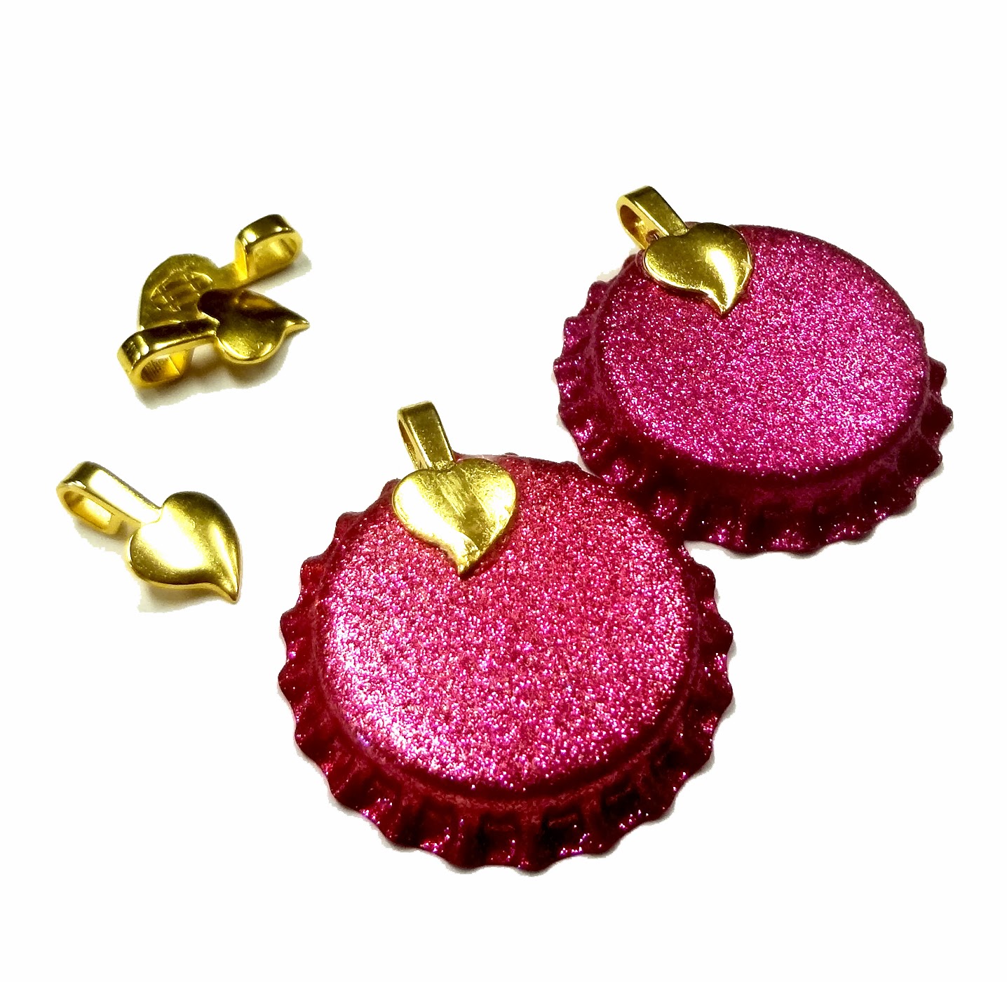 Resin Crafts Glittered Jewelry Resin Bottle Cap Pendant Hobby Lobby