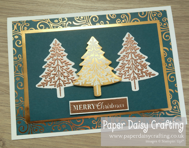 Perfectly Plaid Christmas tree card Stampin' Up!