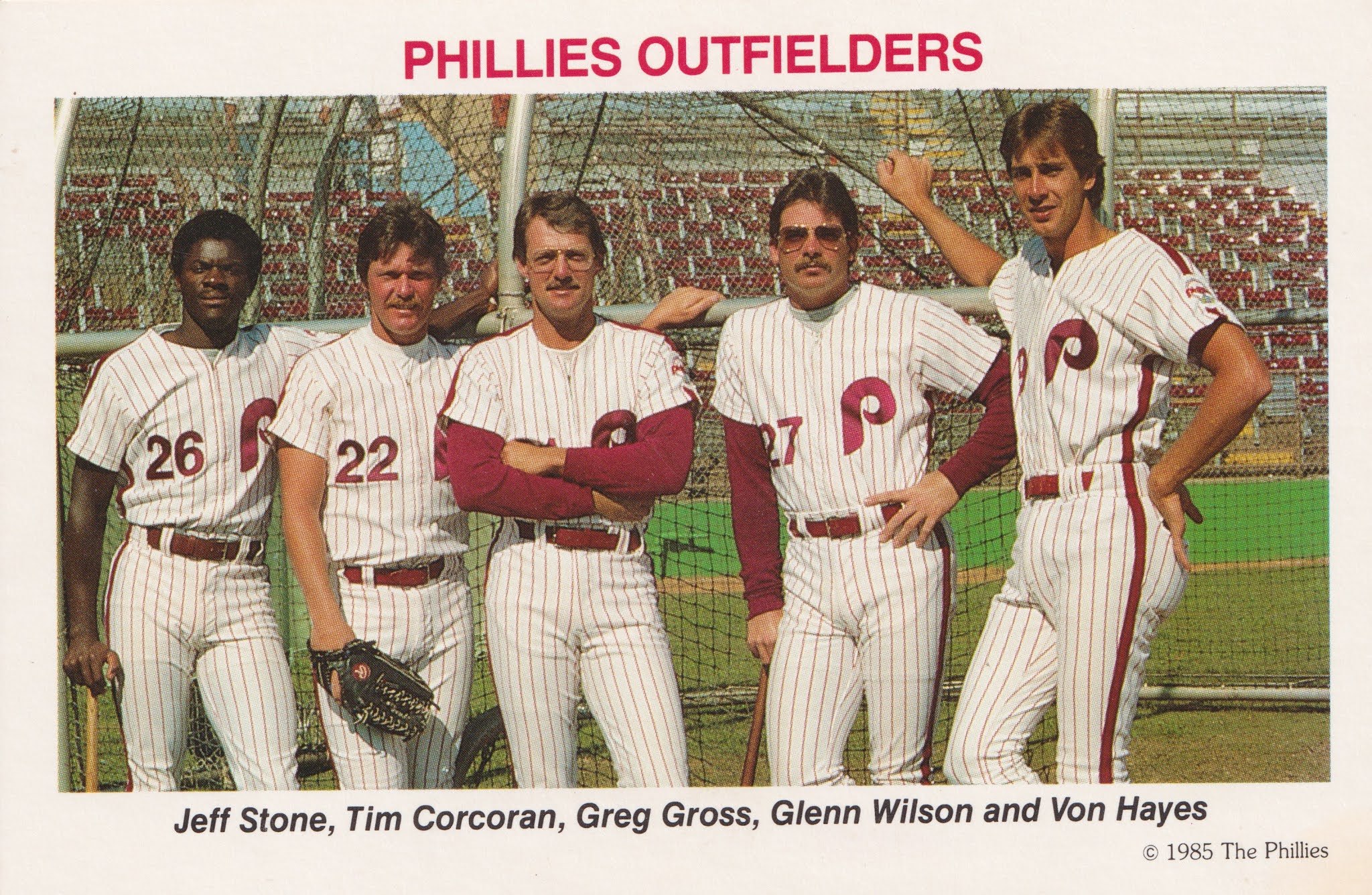 1985 Philadelphia Phillies Tastykake Photo Card Set(2) - 49 Card Set  Includes 2