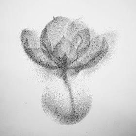 01-Petals-of-a-Flower-Eric-Wang-Stippling-Drawings-www-designstack-co