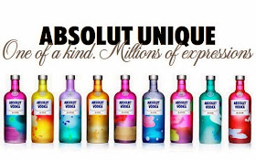 absolut unique, uniquely designed & individually numbered, absolut vodka, drinks, vodka, party, One of a Kind, Millions of Expressions