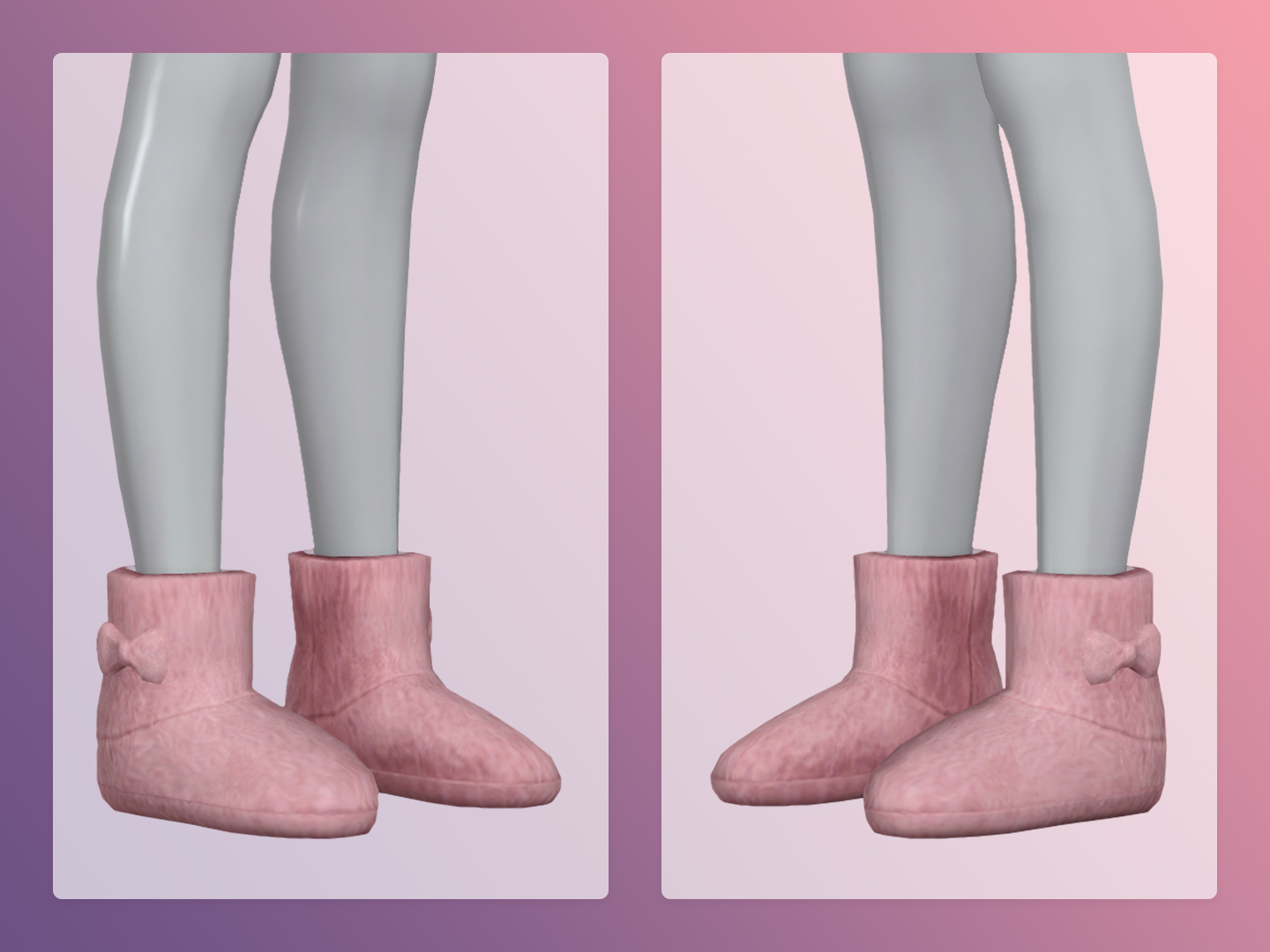 Doux Slipper Boots V2: A Sims 4 CC Shoes