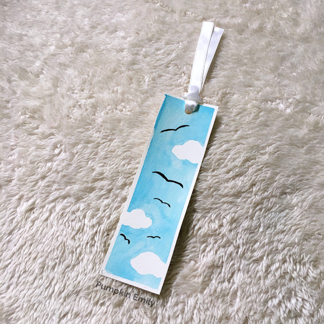 DIY Sky Watercolor Bookmark