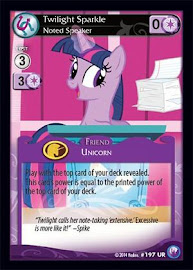 My Little Pony Twilight Sparkle, Noted Speaker Canterlot Nights CCG Card